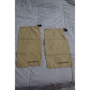 Louis Vuitton Dust Bags Set of 2 Beige Shoe Bags Pouch #14‎